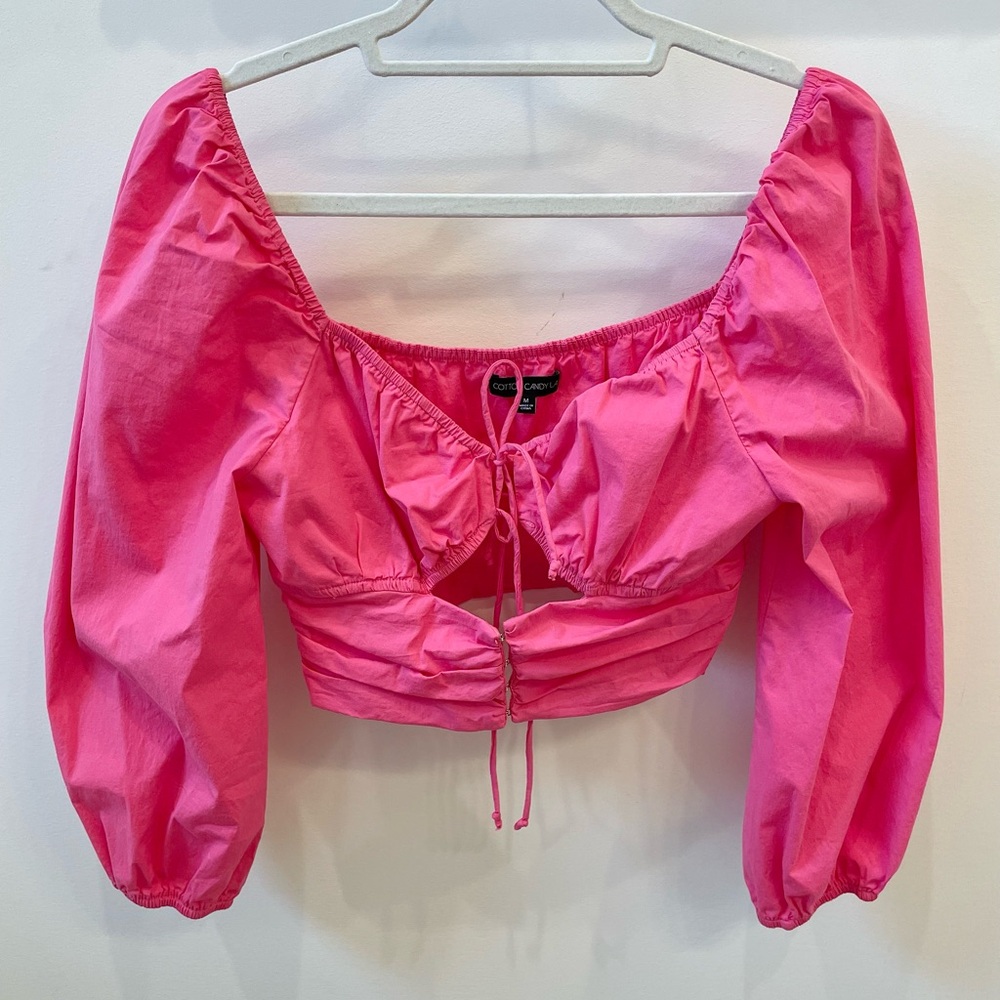 Apricot Lane bustier puff sleeve top